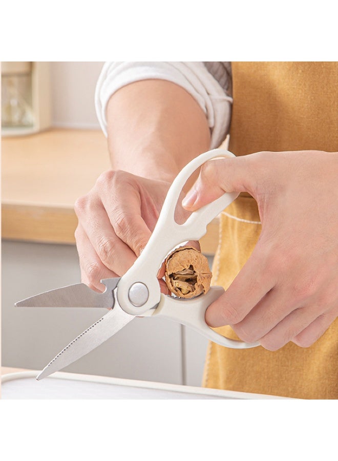 Professional Multi-Purpose Kitchen Scissors 4-in-1 with Magnetic Protective Cover – Ultra Sharp 30CR13 Martensitic Stainless Steel Blades – Built-in Bottle Opener, Nut Cracker & Fish Scaler – Heavy Duty Food Cutting Scissors for Meat, Poultry, Herbs & Vegetables – Ergonomic Lightweight Food-Grade Design for Modern Kitchens - Image 4
